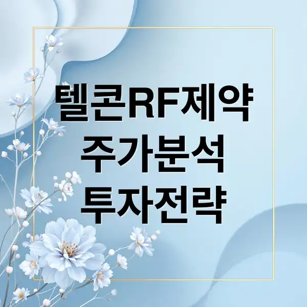 텔콘RF제약 주가 집중 분석: 급등락 원인부터 투자 전략까지 2 텔콘RF제약 주가 1