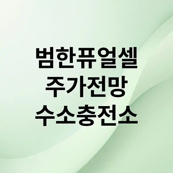 범한퓨얼셀 주가