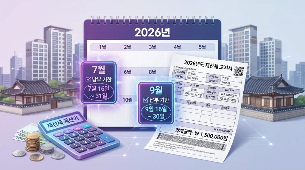 재산세 납부기간 2026|7월·9월 언제까지? 조회·납부방법 총정리 3 2026 jaesanse nabupgigan schedule