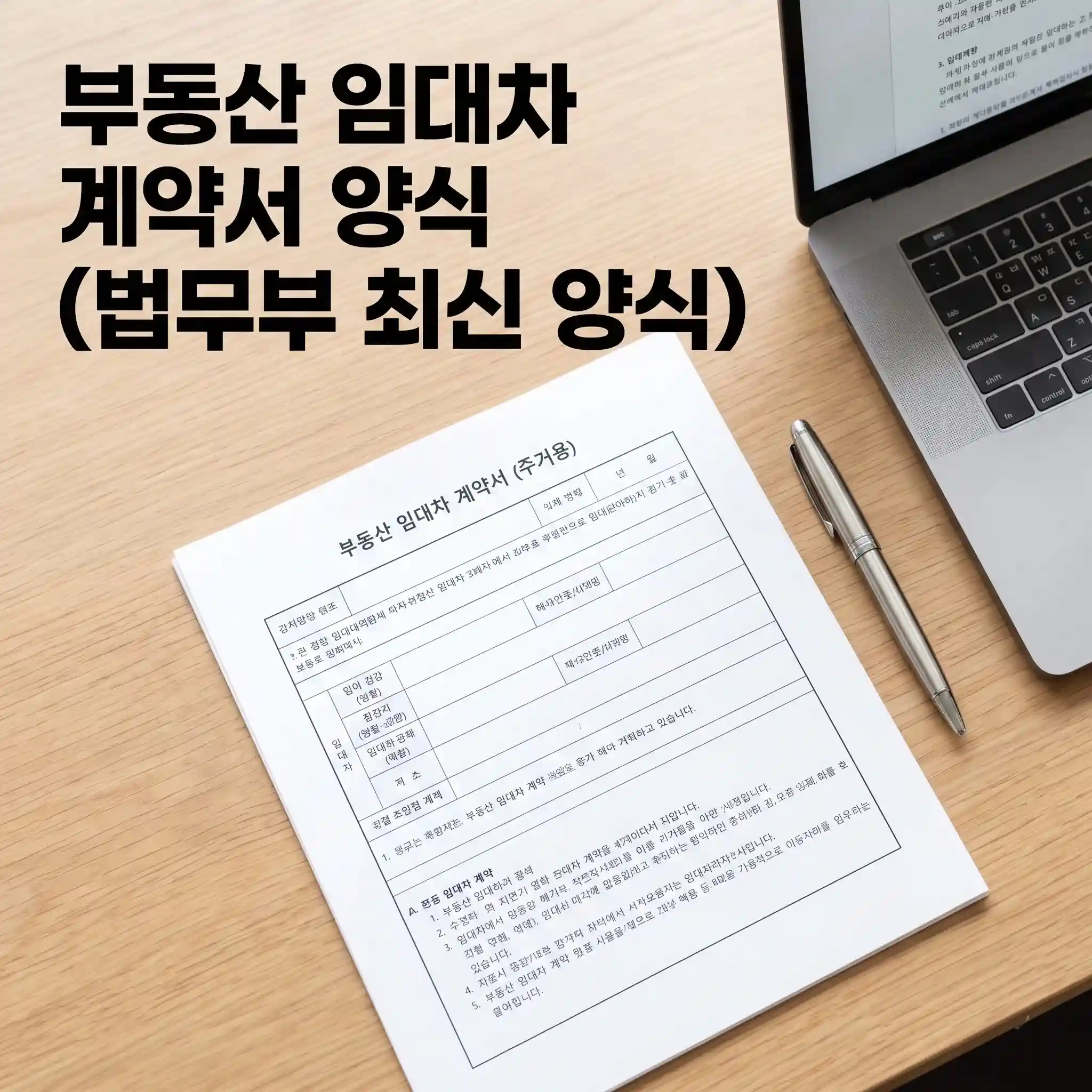 부동산 임대차 계약서 양식